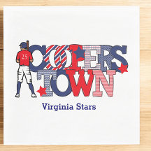 Cooperstown Patriotic Baseball Player Anpassningsb