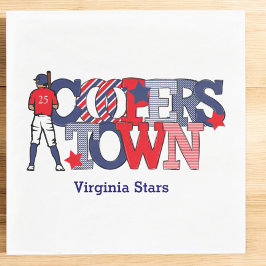 Cooperstown Patriotic Baseball Player Anpassningsb Pappersservett