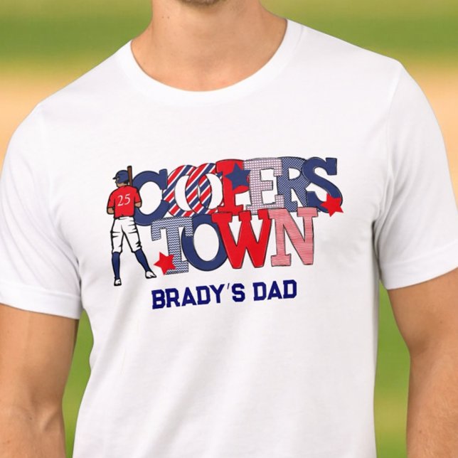 Cooperstown Patriotic Baseball Player's Pappa T Shirt (Skapare uppladdad)