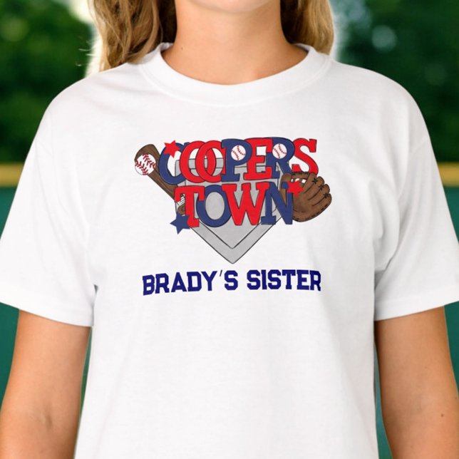 Cooperstown Patriotic Baseball Players syster Syrr T Shirt (Skapare uppladdad)