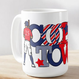 Cooperstown Patriotic Brev Baseball År Kaffemugg