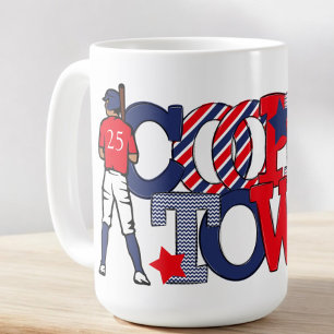 Cooperstown Patriotic Brev Baseball År Kaffemugg