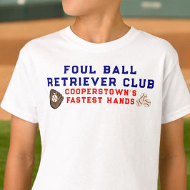 Cooperstown Syskon Foul Boll Retriever Klubb Namn T Shirt