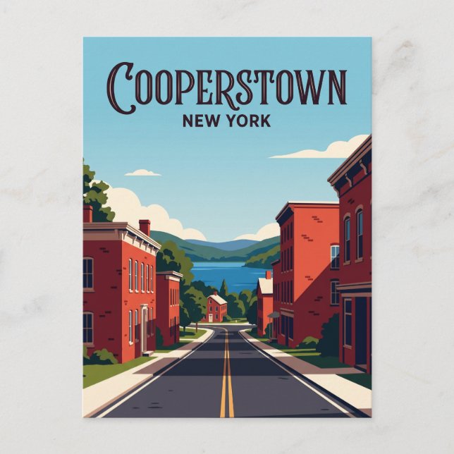 Cooperstown USA Vykort (Framsida)