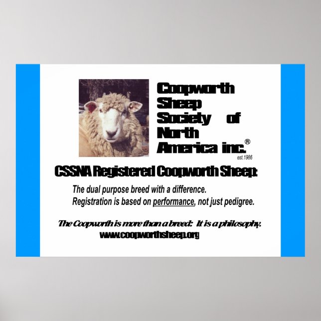 Coopworth Sheep Society of North America Poster (Framsidan)