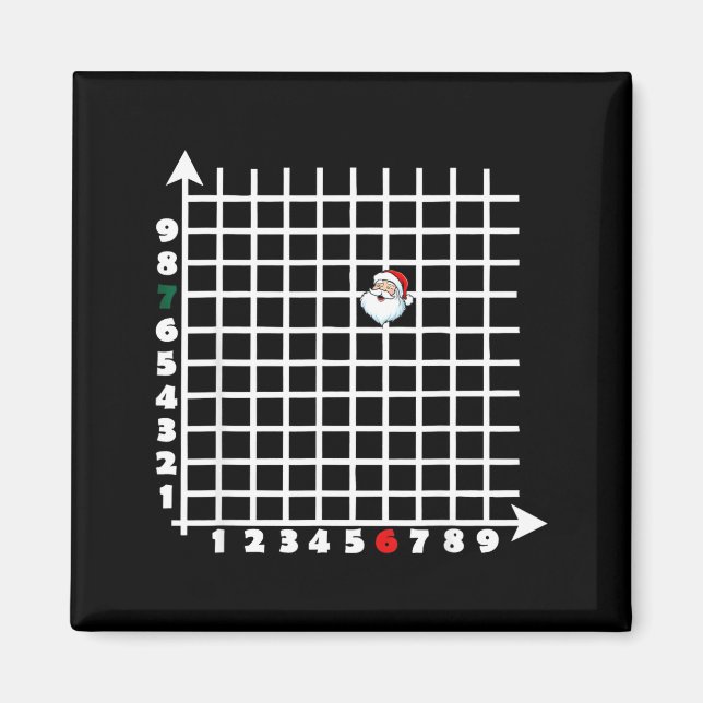 Coordinate (6,7) Funny Math Teacher 67 Math Christ Magnet (Framsidan)