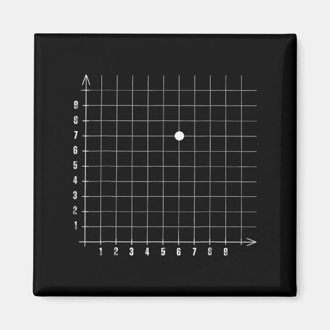 Coordinate (6,7) Funny Math Teacher 67 Math Lover  Magnet (Framsidan)