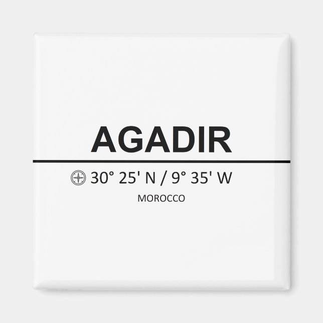 Coordinates Agadir Magnet (Framsidan)