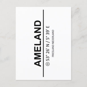 Coordinates Ameland Vykort