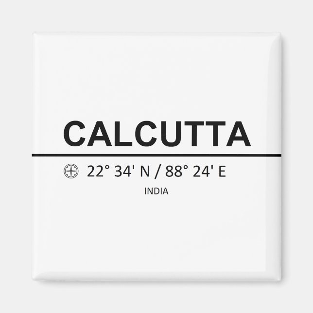 Coordinates Calcutta Magnet (Framsidan)