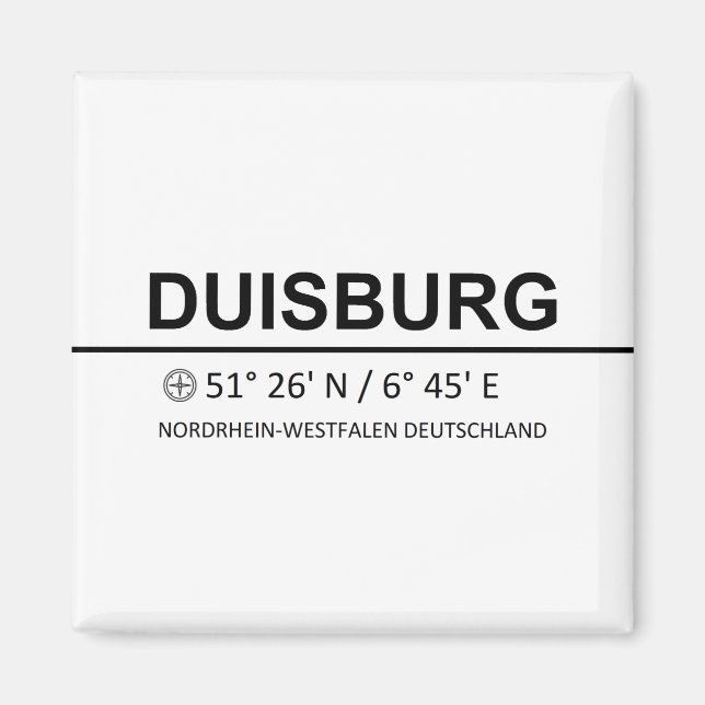 Coordinates Duisburg Magnet (Framsidan)