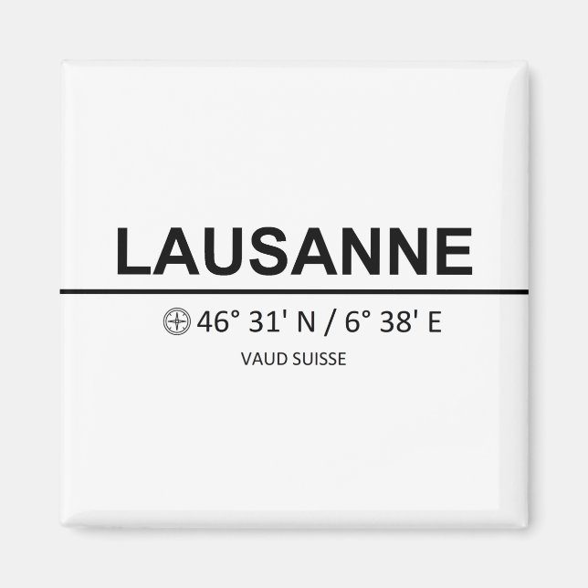Coordinates Lausanne Magnet (Framsidan)