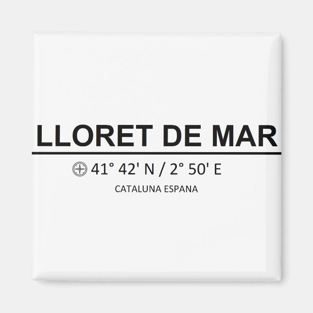 Coordinates Lloret de Mar Magnet (Framsidan)
