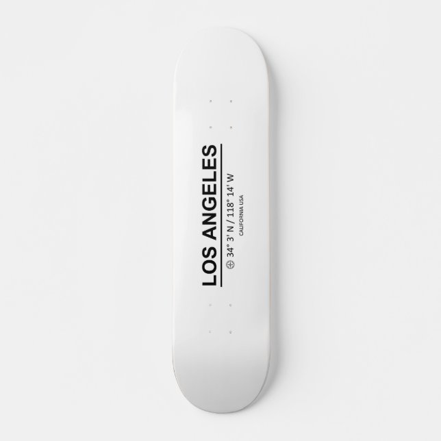 Coordinates Los Angeles Mini Skateboard Bräda 18,5 Cm (Framsida)