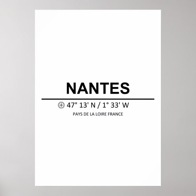 Coordinates Nantes Poster (Framsidan)