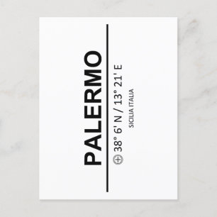 Coordinates Palermo Vykort
