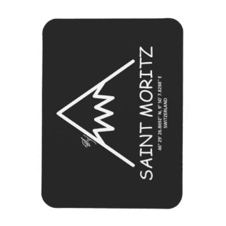 Coordinates Saint Moritz Schweiz Magnet