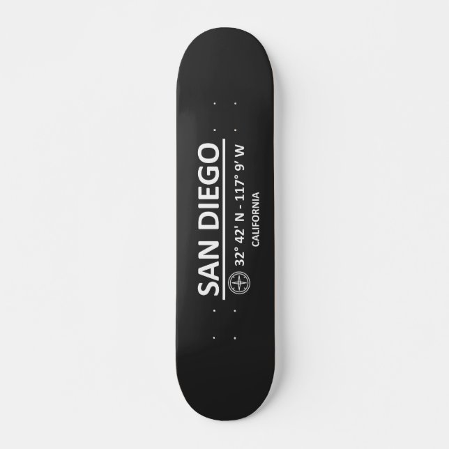 Coordinates San Diego Mini Skateboard Bräda 18,5 Cm (Framsida)