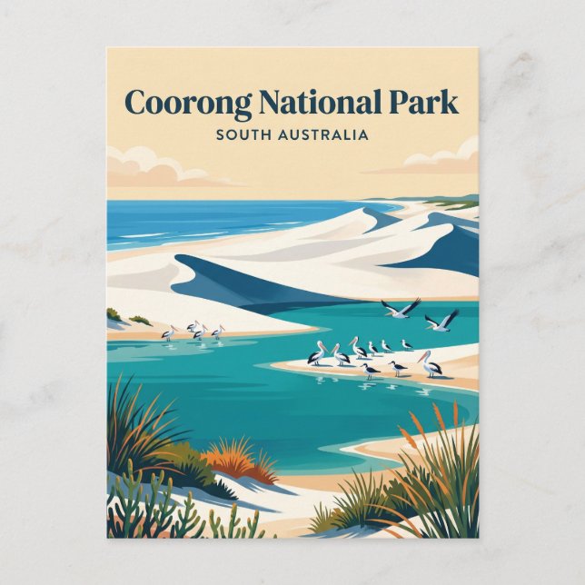 Coorong Nationalpark Australien Vykort (Framsida)
