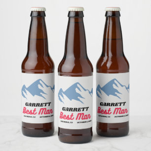 COORS Groomsman Best Man Frieri anpassad namngåva Ölflaska Etikett