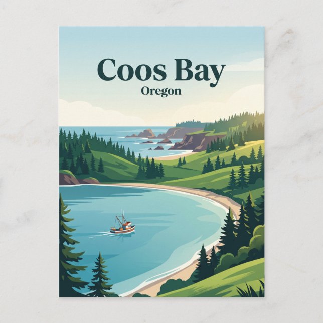 Coos Bay, Oregon Vykort (Framsida)