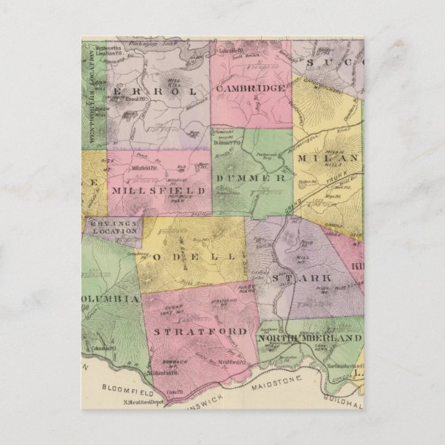 Coos County, NH Vykort (Framsida)