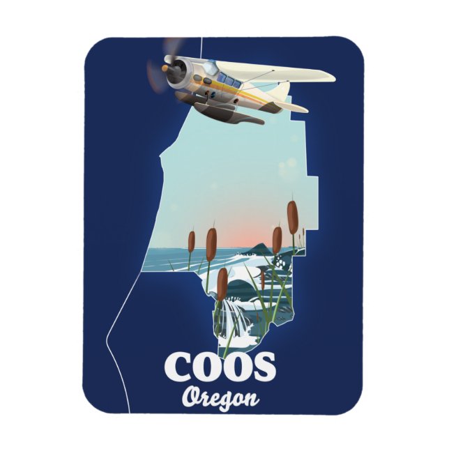 Coos Oregon reskarta Magnet (Vertikal)