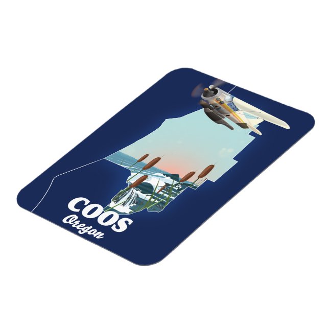 Coos Oregon reskarta Magnet (Vänstra Sidan)