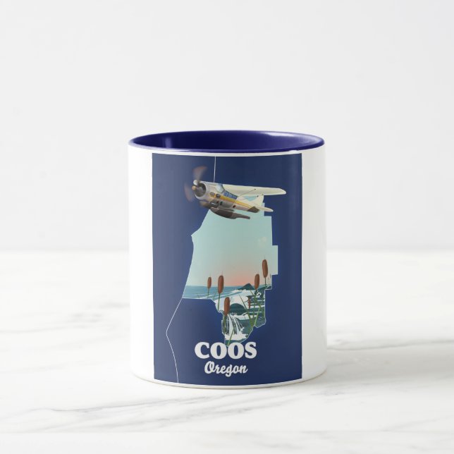 Coos Oregon reskarta Mugg (Center)