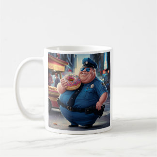 Cop ätande moghnut kaffemugg