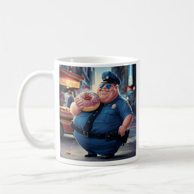 Cop ätande moghnut kaffemugg (Vänster)
