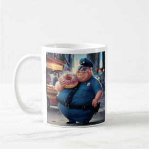 Cop ätande moghnut kaffemugg