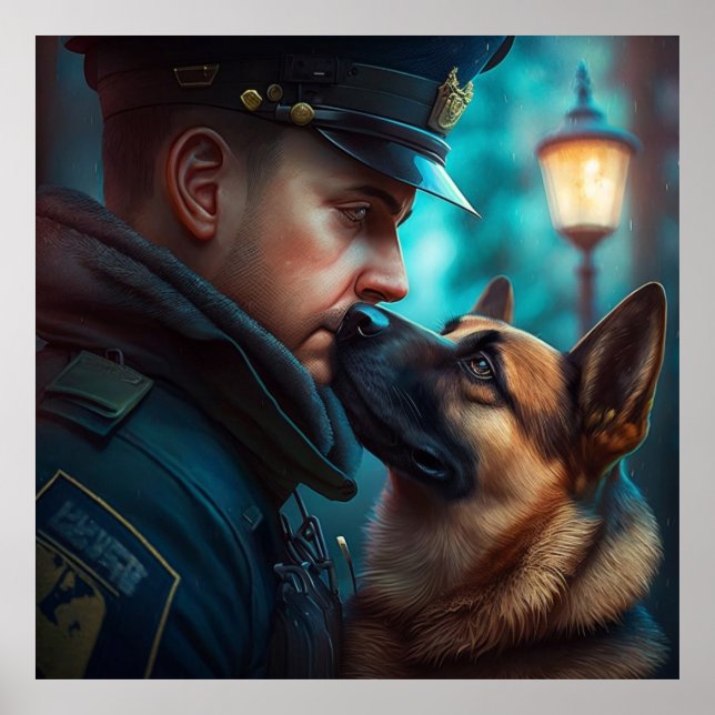 Cop och Hund Poster (Framsidan)