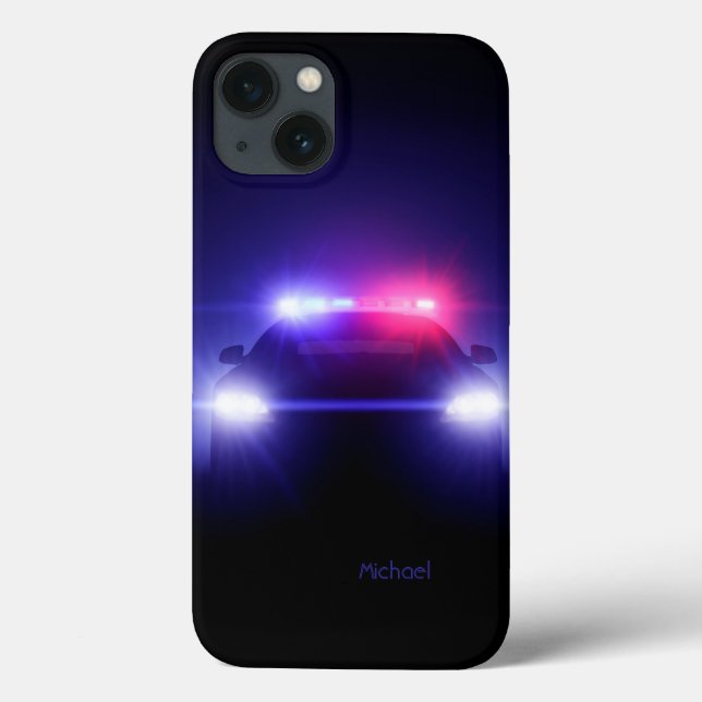 Cop Police Car Fullt Ljus Blinkp (Baksida)