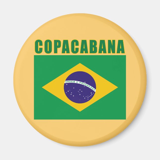 COPACABANA Beach Tshirts, gåvor Magnet (Framsidan)