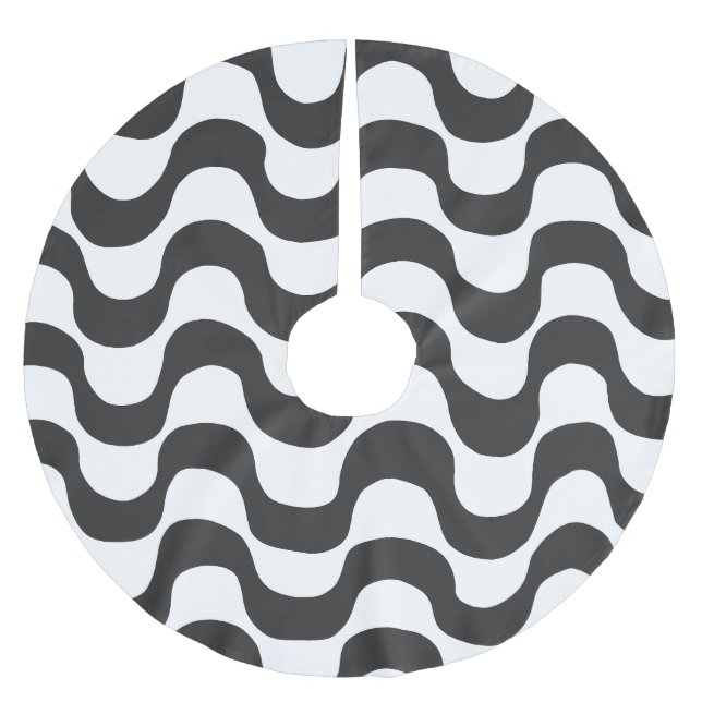 Copacabana Black and white Julgransmatta Borstad Polyester (Framsidan)