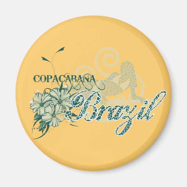 Copacabana Brasilianska skjortor och presenter Magnet (Framsidan)