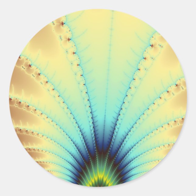 Copacabana Fractal Runt Klistermärke (Framsida)