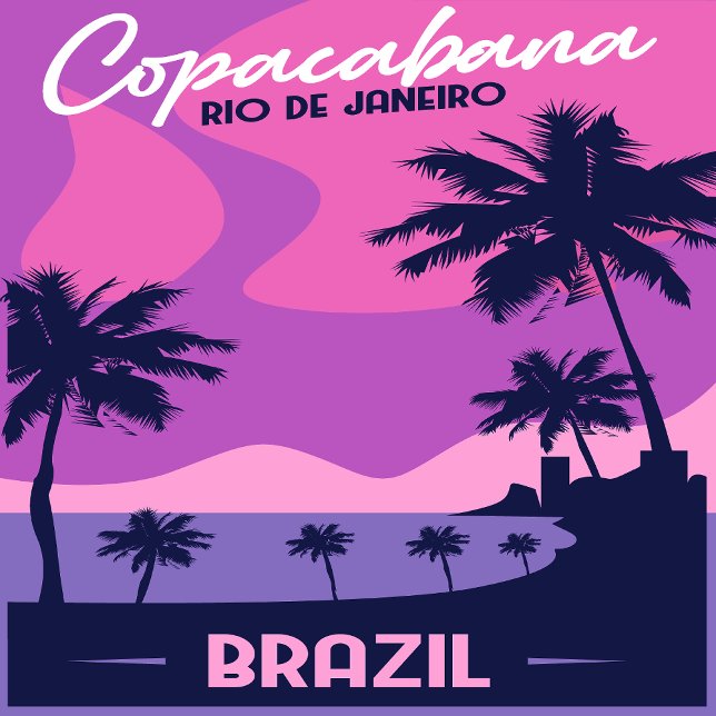 Copacabana Rio De Janeiro Brasilien Magnet (Skapare uppladdad)