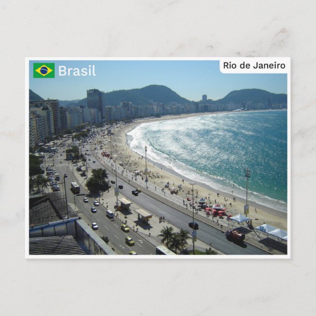 Copacabana, Rio de Janeiro - Brasilien Vykort (Framsida)
