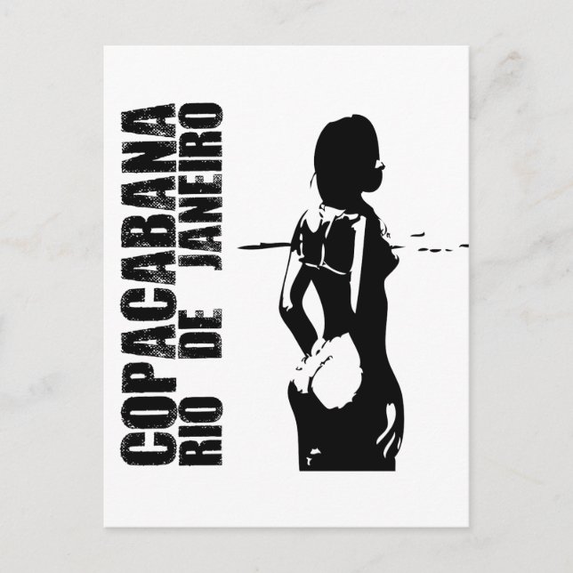 Copacabana, Rio de Janeiro Vykort (Framsida)