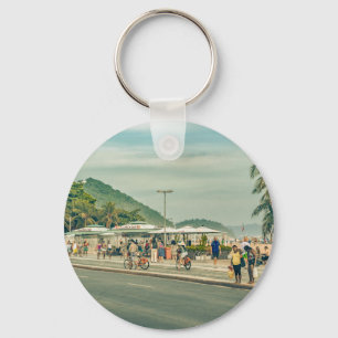 Copacabana Sidewalde Rio de Janeiro Brasilien Nyckelring