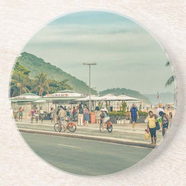 Copacabana Sidewalde Rio de Janeiro Brasilien Underlägg Sandsten (Framsidan)