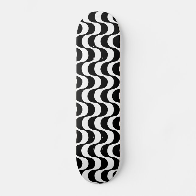 Copacabana sidewaldo black and white skboard old school skateboard bräda 21,6 cm (Framsida)