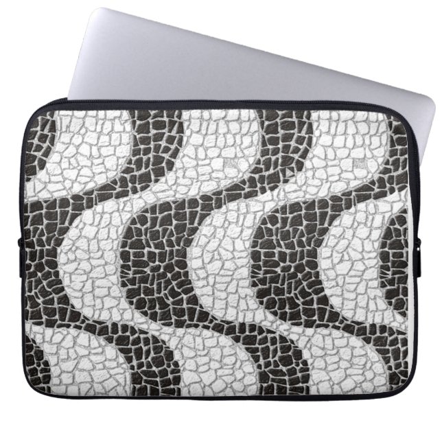 Copacabana Sidewalk Brazilian pattern Laptop Fodral (Framsidan)