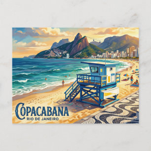 Copacabana-stranden Brasilien Vykort