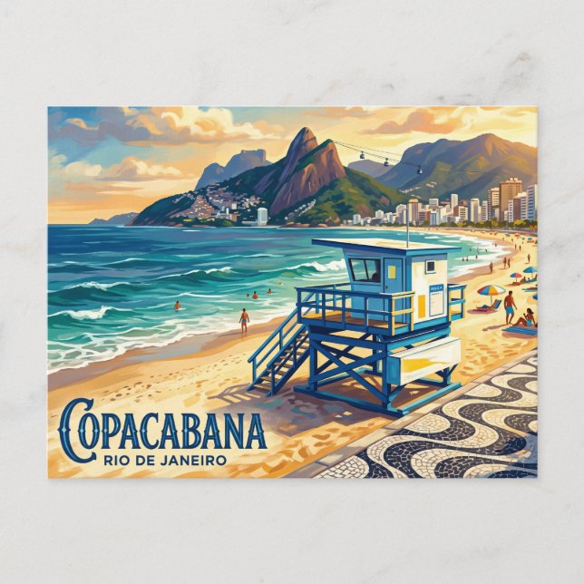 Copacabana-stranden Brasilien Vykort (Framsida)