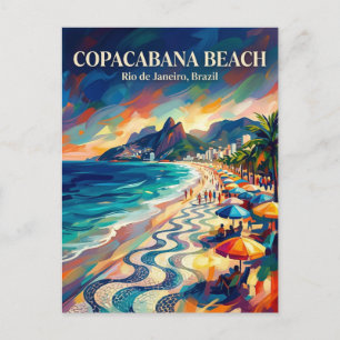 Copacabana-stranden Brasilien Vykort
