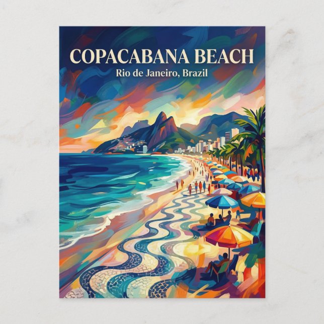 Copacabana-stranden Brasilien Vykort (Framsida)