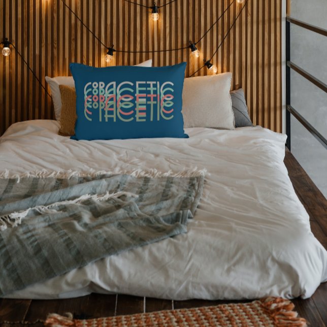 Copacetic Retro 1920s Typography, Färg Prydnadskudde (Front and Back designs are the same.)